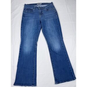Levis Curvy Bootcut Jeans Womens 30 Medium Wash Blue Denim Stretch Western Boho